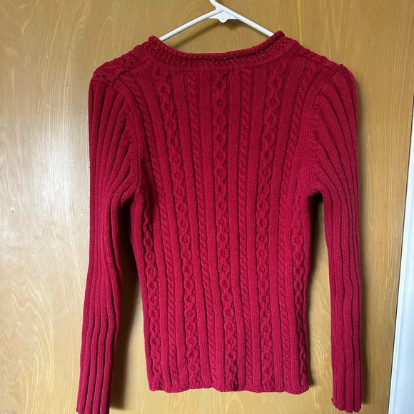 Y2K vintage cable knit red sweater - Picture 3 of 3